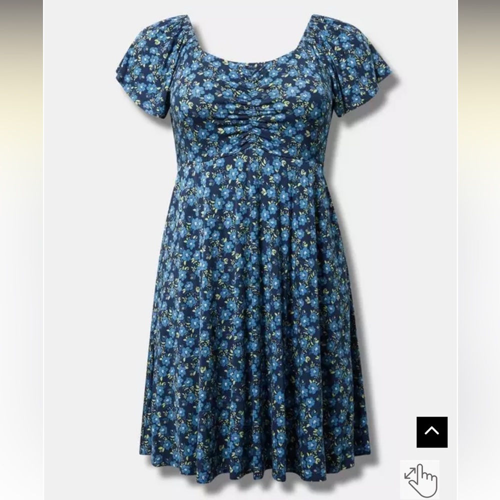 NWT Torrid Navy Floral Midi Dress